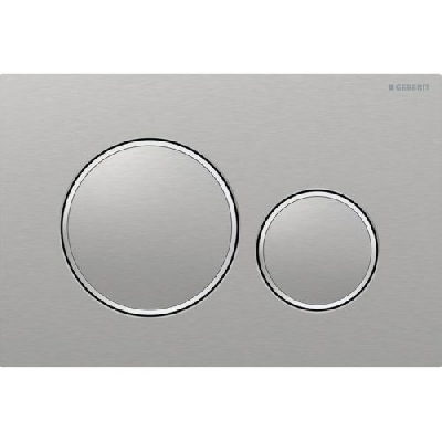 Geberit SIGMA20 Placca di comando acciaio inox spazzolato/lucidato/spazzolato 115.882.SN.1