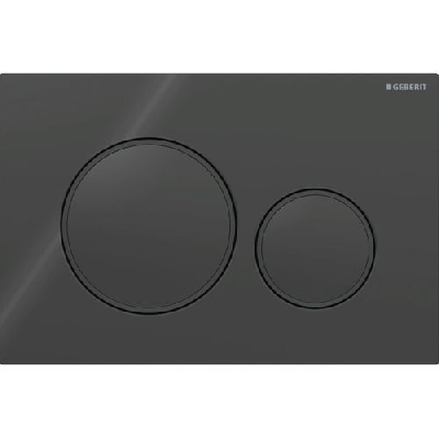 Geberit SIGMA20 Placca di comando con doppio pulsante nero/nero opaco/nero 115.882.DW.1