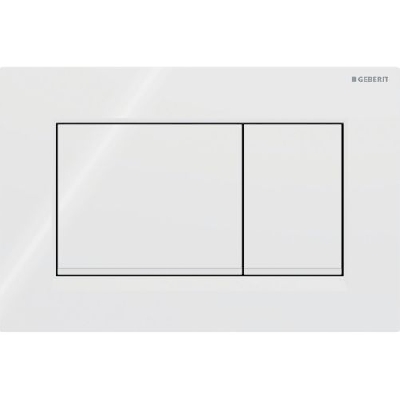 Geberit SIGMA30 Placca di comando con doppio pulsante Bianco/bianco opaco/bianco 115.883.11.1