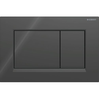 Geberit SIGMA30 Placca di comando con doppio pulsante nero/nero opaco/nero 115.883.DW.1