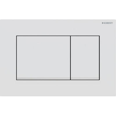 Geberit SIGMA30 Placca di comando con doppio pulsante bianco opaco/cromo/bianco opaco 115.883.JT.1