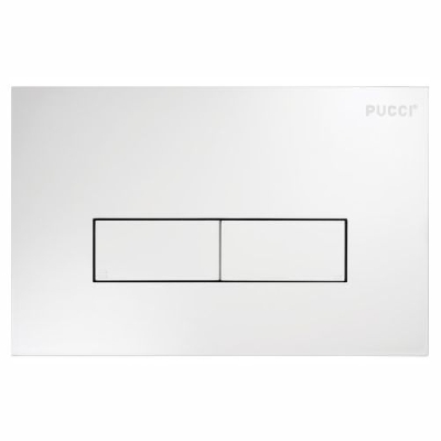 Pucci Placca Cassetta eco due pulsanti a parete Bianca 80170580