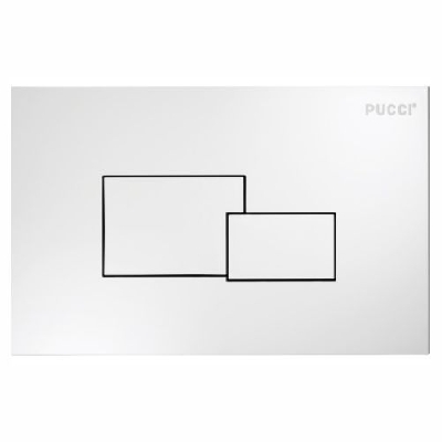 Pucci Placca Cassetta eco due pulsanti Bianca a parete 80180510