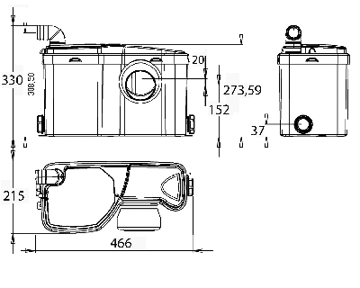 SFA watersan 5 Trituratore  per WC e lavabo WS5