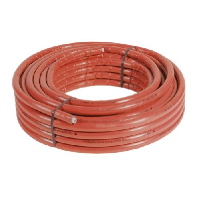 Tubo Multistrato Coibentato sp. 6 mm rosso 20x2 per acqua calda sanitaria e riscaldamento rotolo 50 mt