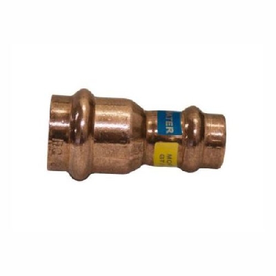 EFFEBI UNICO Raccordo a pressare dritto manicotto ridotto F/F Rame per acqua e gas