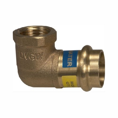 EFFEBI UNICO Raccordo a pressare curva 90° F Rame - Bronzo per acqua e gas