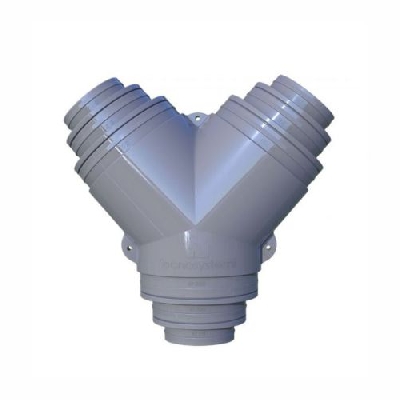 Tecnosystemi Derivazione multipla a Y in polistirene sinterizzato per tubi canalizzati Ø 200-150-125 mm