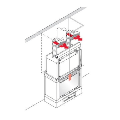 EK63 KIT 1 BIS Canalizzazione aria calda per FIREK1 V