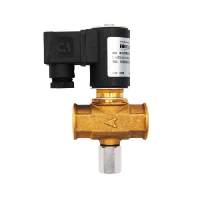 Tecnogas Elettrovalvola per Gas in ottone Normalmente chiusa a riarmo manuale sotto tensione Ø 3/4"