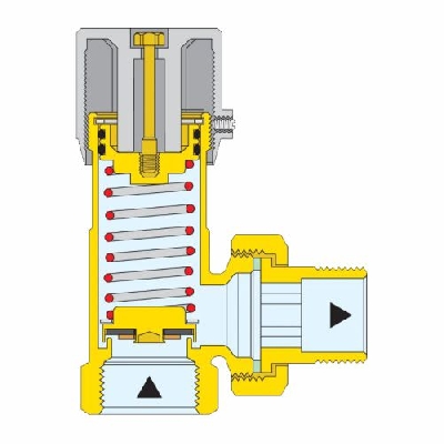Caleffi Valvola di by-pass differenziale regolabile con scala graduata G 1 1/4" 1-6 m c.a. 519700