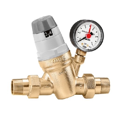 Riduttore di pressione con cartuccia monoblocco estraibile con manometro 0-10 bar 1/2" - 1"; 1 1/4" Caleffi