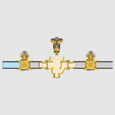 Caleffi Riduttore di pressione di secondo stadio, con cartuccia estraibile 1 1/4" con attacco manometro 1/4" 536075