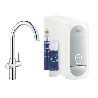 GROHE BLUE HOME Miscelatore monocomando per lavello con sistema filtrante dell'acqua 115556