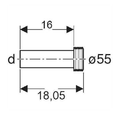 Geberit Cannotto con Morsetto 152.434.16.1