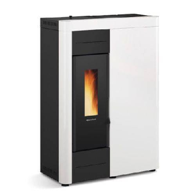 Termostufa a pellet VIRNA IDRO bianca La nordica Extraflame