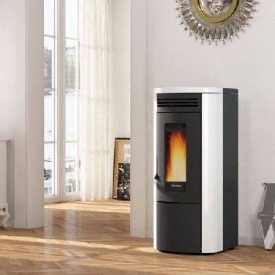Termostufa a pellet COSTANZA IDRO bianca La nordica Extraflame