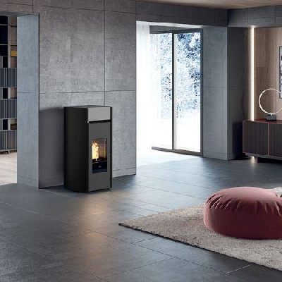 Stufa a pellet ventilata MYRNA bianco opaco Edilkamin
