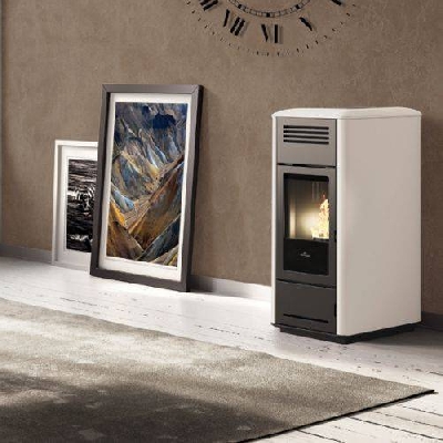 Termostufa a pellet MILLA H15 bianco panna Edilkamin