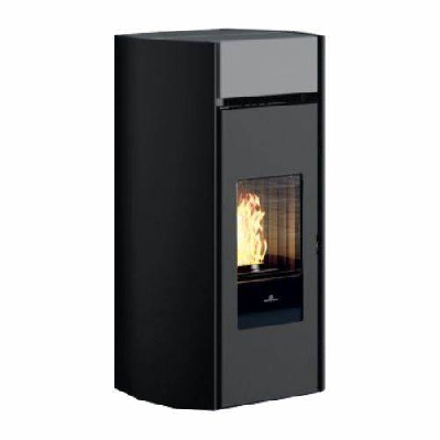 Termostufa a pellet MYRNA H15 grigio chiaro opaco Edilkamin